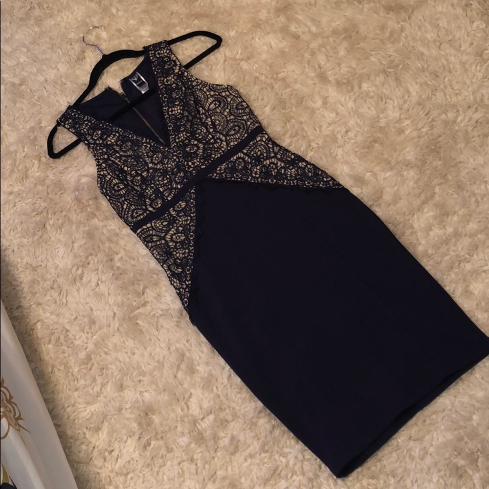 Navy blue lace dress